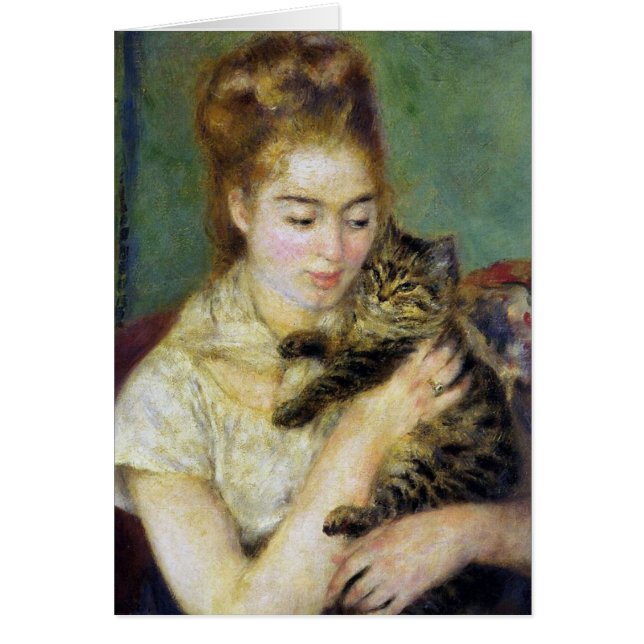 Cat Renoir Vintage Card (Front)