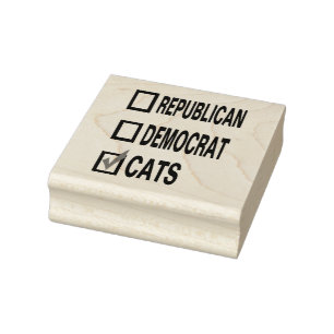 cat republican democrat cats RUBBER STAMP
