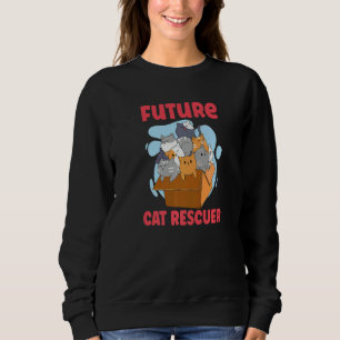 CAT RESCUE ANIMAL RIGHTS RESCUE CAT ADOPTION Premi Sweatshirt