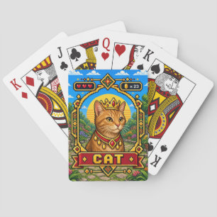 Cat Retro 8-Bit Pixel Art Playing Cards