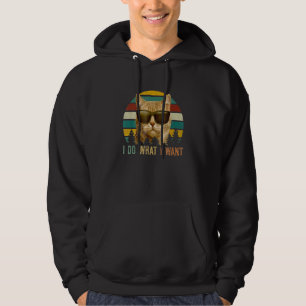 Cat Retro Cat I Do What I Want Cat Hoodie