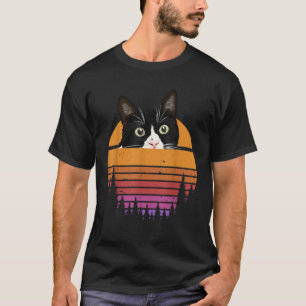 Cat Retro Style Black Cat Vintage Style Kitten Cat T-Shirt
