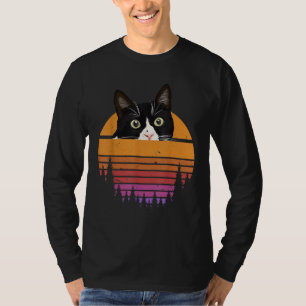 Cat Retro Style Black Cat Vintage Style Kitten Cat T-Shirt