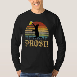 Cat Retro Style Germany Oktoberfest Festival Beer T-Shirt