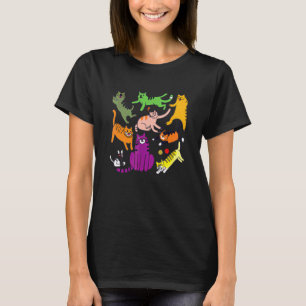 Cat Retro Style itty Cats Multicolor for Boys Gir T-Shirt