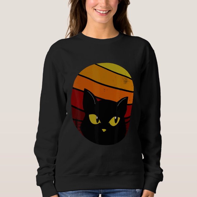 Cat Retro Style Sweatshirt (Front)