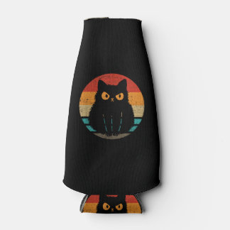 Cat Retro Style Vintage T-Shirt for Men Women Kids Bottle Cooler