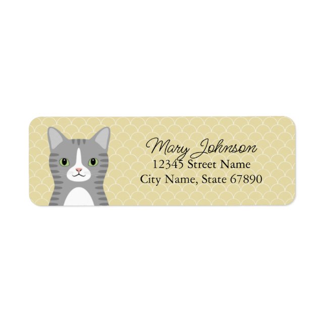 Cat Return Address Labels (Front)
