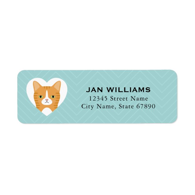 Cat Return Address Labels (Front)