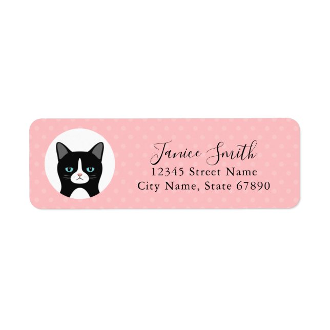 Cat Return Address Labels (Front)