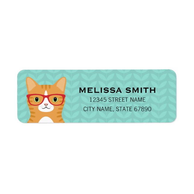 Cat Return Address Labels (Front)