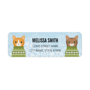 Cat Return Address Labels
