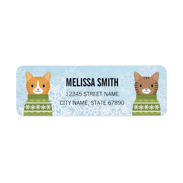 Cat Return Address Labels (Front)