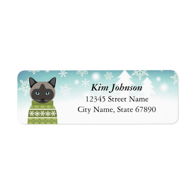 Cat Return Address Labels (Front)