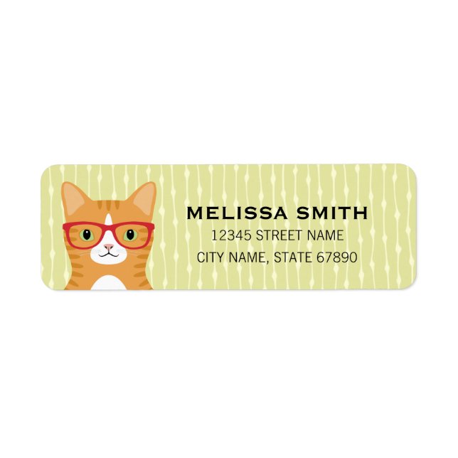 Cat Return Address Labels (Front)