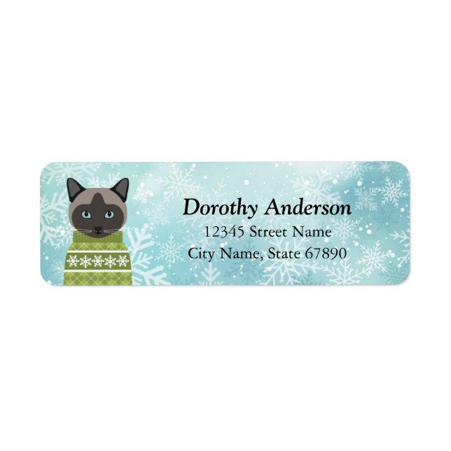 Cat Return Address Labels (Front)