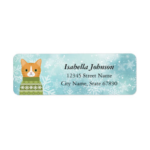 Cat Return Address Labels