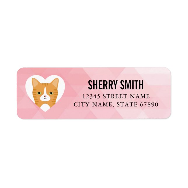 Cat Return Address Labels (Front)