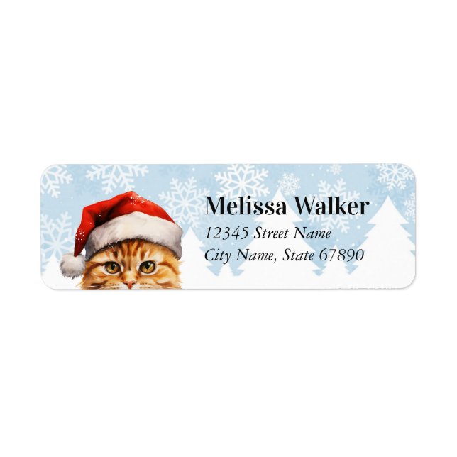Cat Return Address Labels (Front)