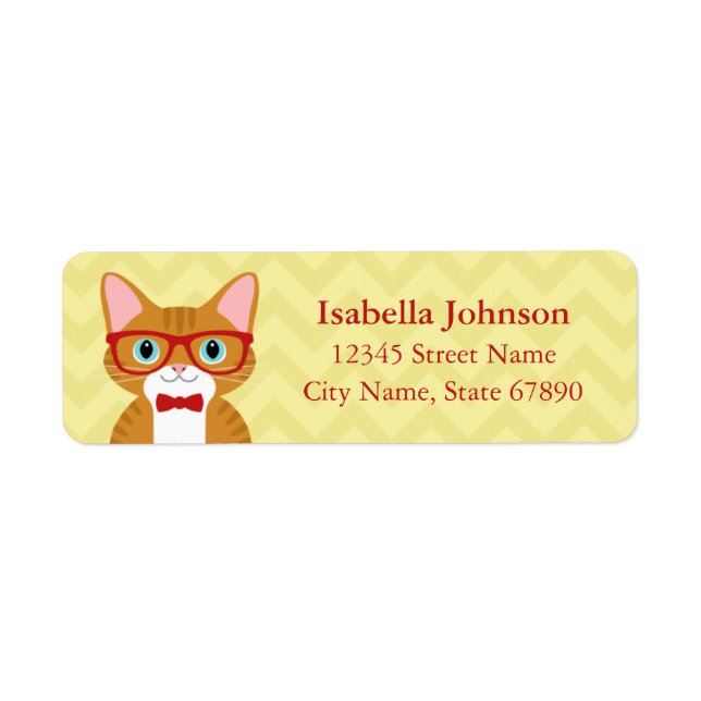 Cat Return Address Labels (Front)