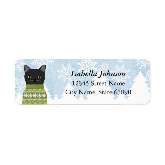 Cat Return Address Labels (Front)