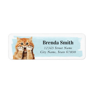 Cat Return Address Labels