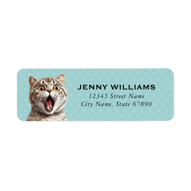 Cat Return Address Labels (Front)