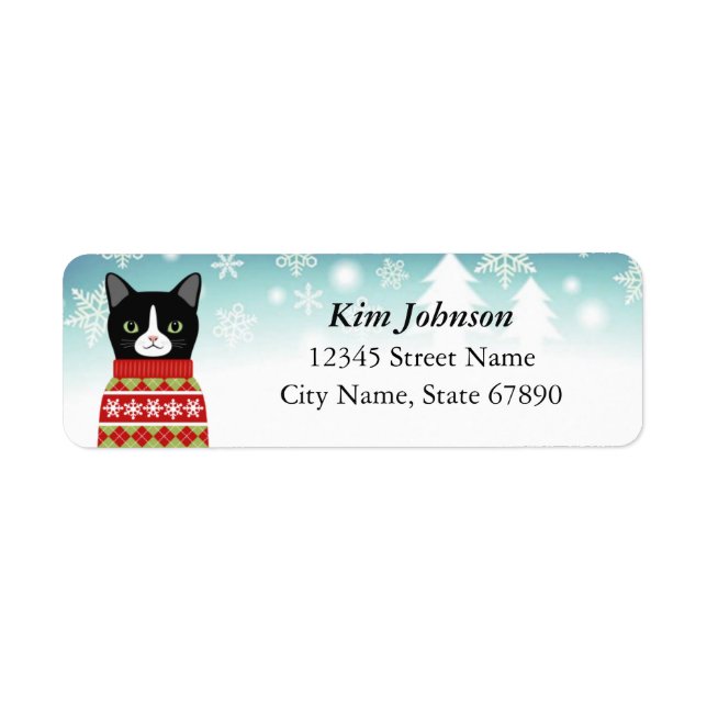 Cat Return Address Labels (Front)