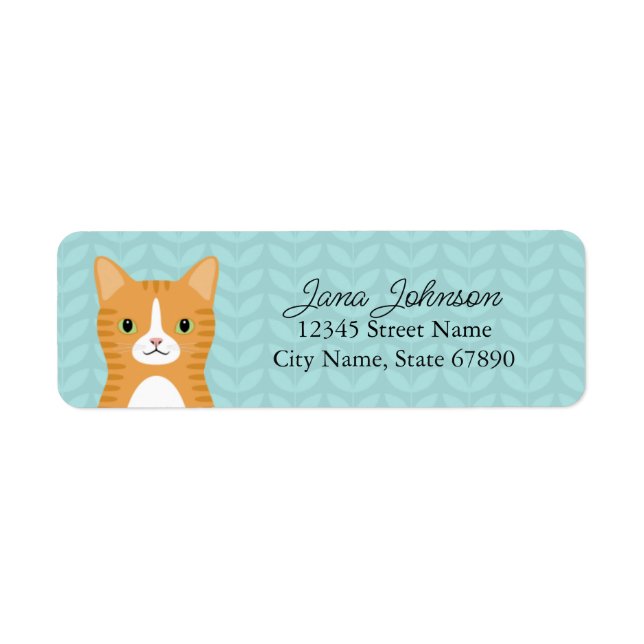 Cat Return Address Labels (Front)