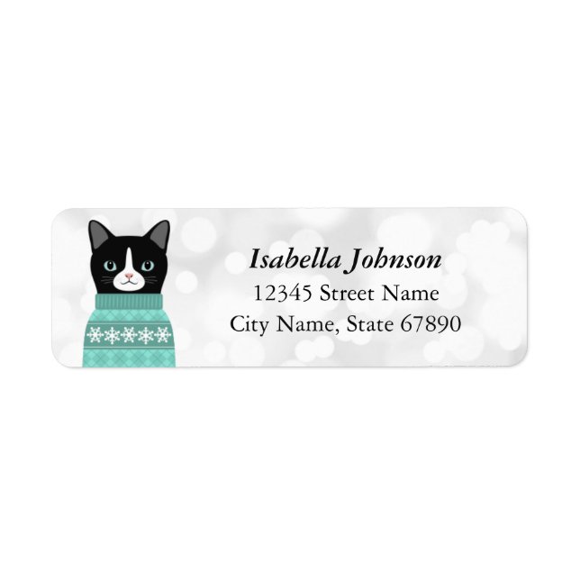Cat Return Address Labels (Front)