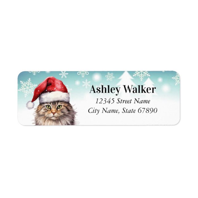 Cat Return Address Labels (Front)
