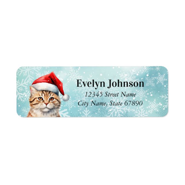 Cat Return Address Labels (Front)