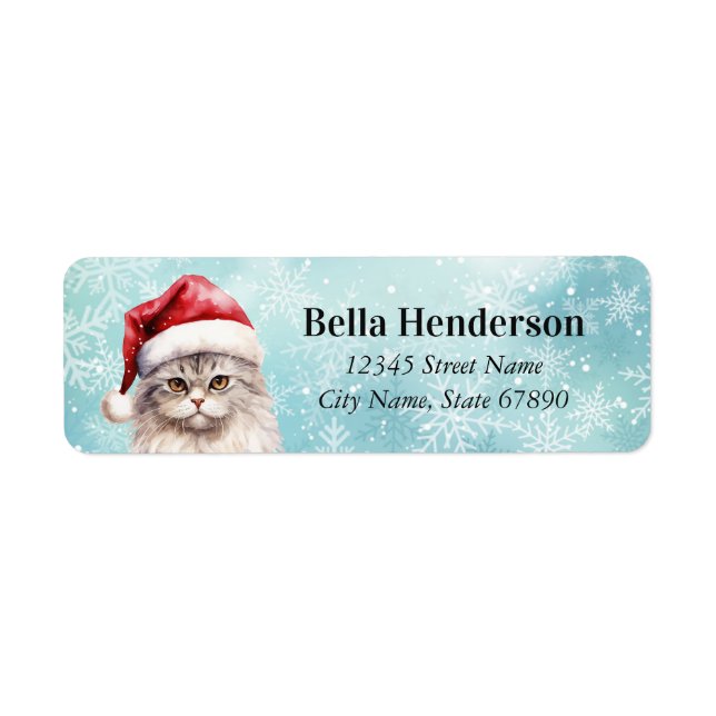 Cat Return Address Labels (Front)