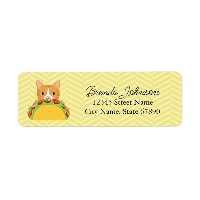 Cat Return Address Labels (Front)
