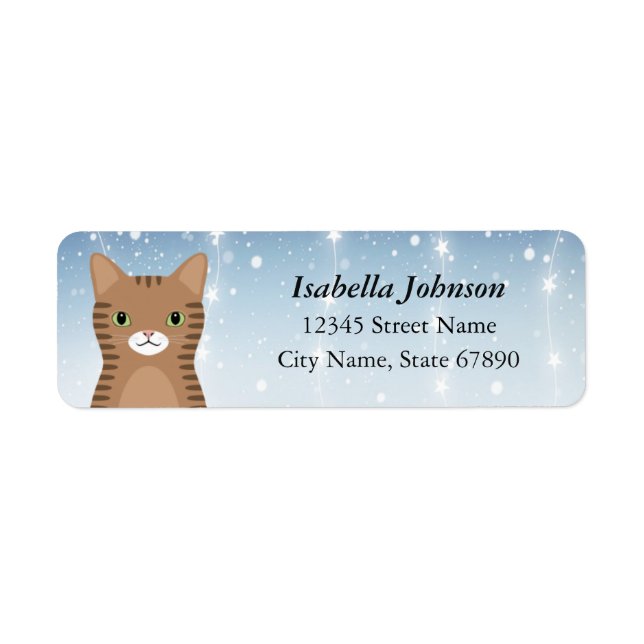 Cat Return Address Labels (Front)