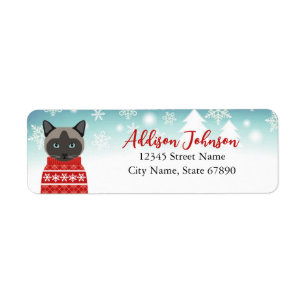 Cat Return Address Labels