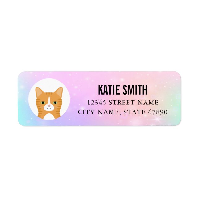 Cat Return Address Labels (Front)