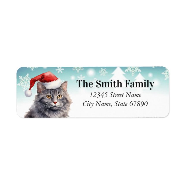 Cat Return Address Labels (Front)