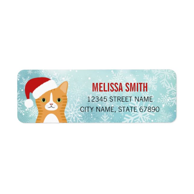 Cat Return Address Labels (Front)