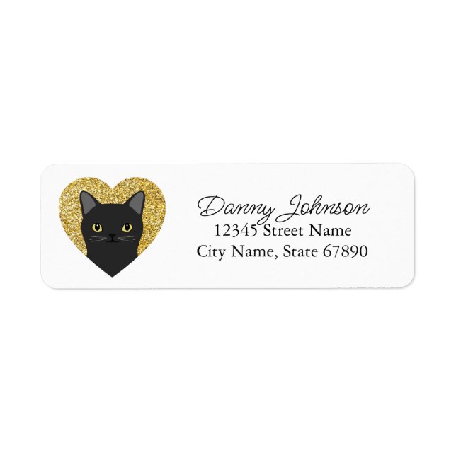 Cat Return Address Labels (Front)