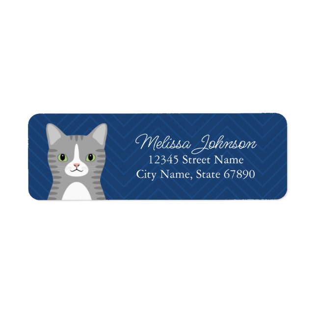 Cat Return Address Labels (Front)