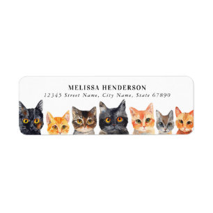 Cat Return Address Labels