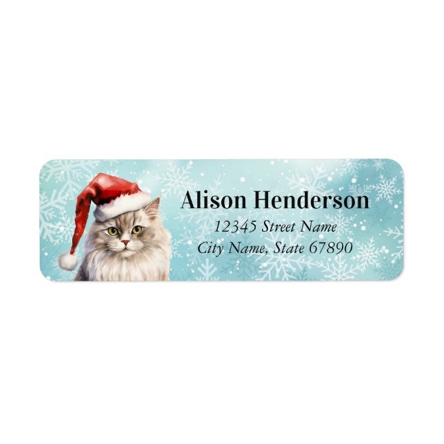Cat Return Address Labels (Front)