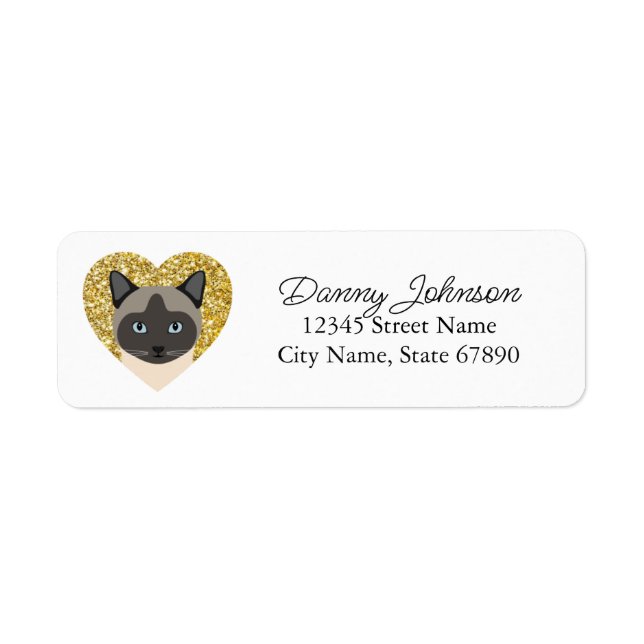 Cat Return Address Labels (Front)
