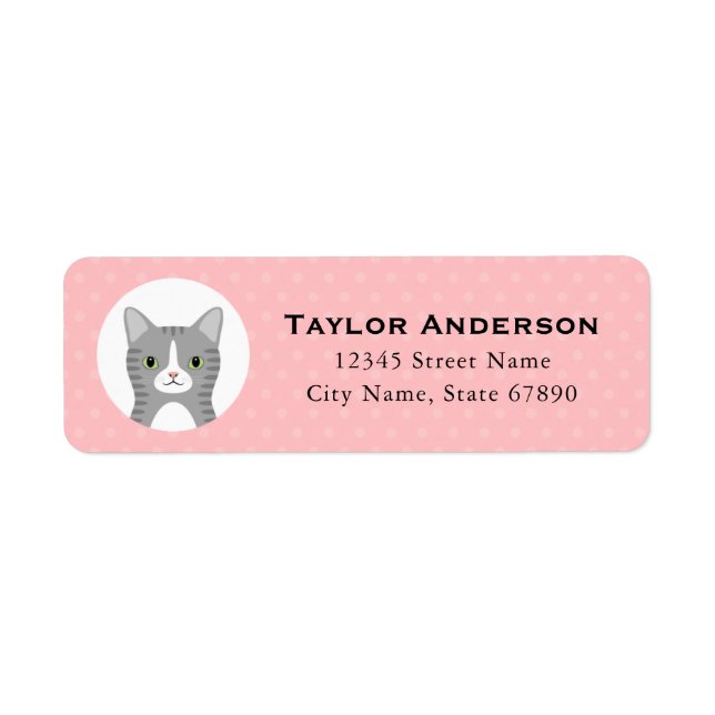 Cat Return Address Labels (Front)