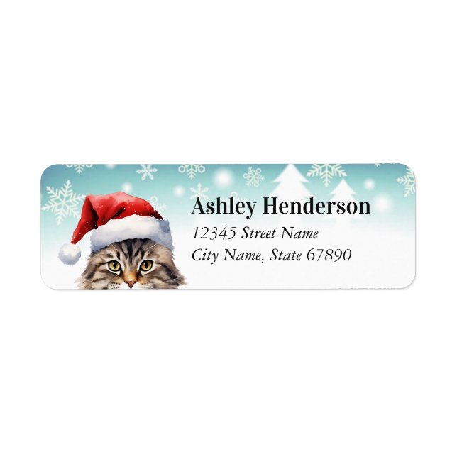 Cat Return Address Labels (Front)
