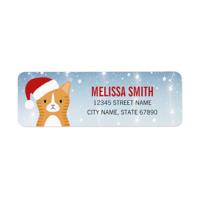 Cat Return Address Labels (Front)