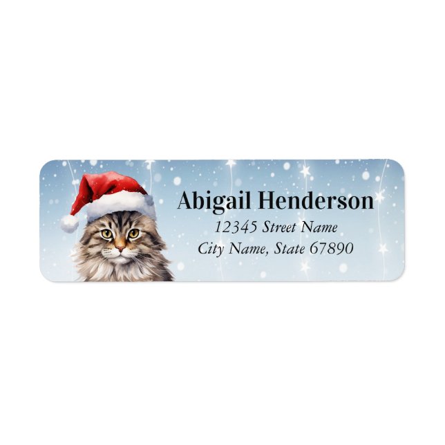 Cat Return Address Labels (Front)