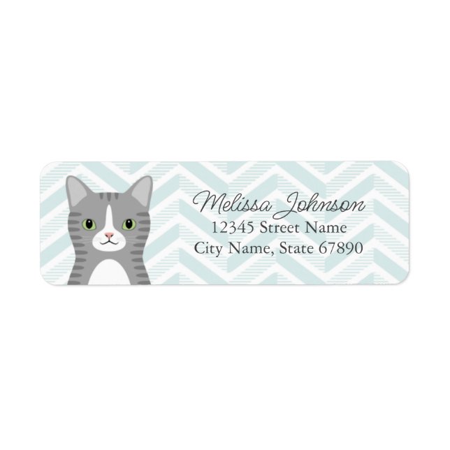 Cat Return Address Labels (Front)