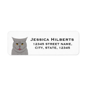 Cat return address labels - customisable